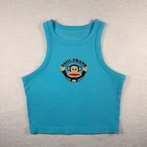 Iconic Y2K Paul Frank Blue Ribbed Crop Top